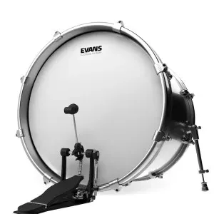 Evans 22 Inch UV EQ4 Coated Bass Drum Batter Drum Head (White) — view 2