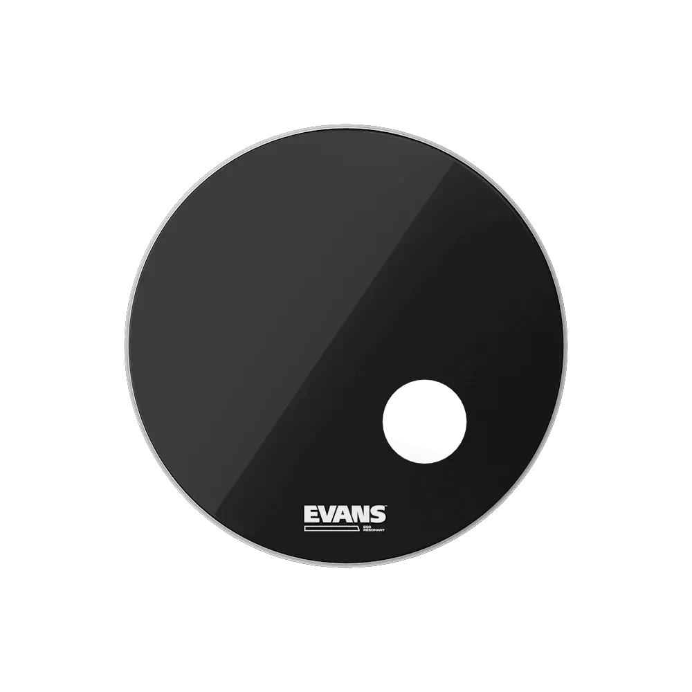 Evans EQ3 Resonant Black Bass Drumhead - 22 inch - Port Hole