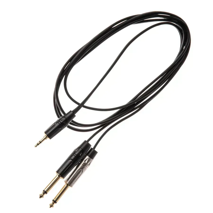 Quik Lok – JUST J352J-3 Cable Jack Stereo 3.5 (mini) 2 x Jack Mono 6.3 – 2m