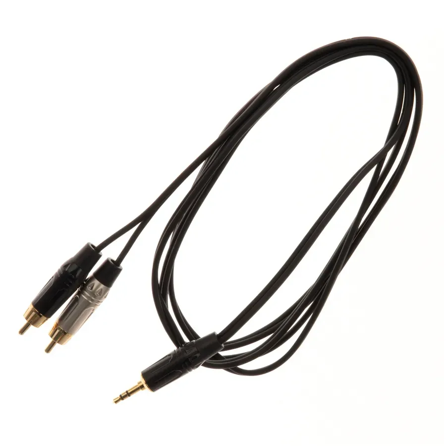 Quik Lok - JUST J352RCA-2 Cable Jack Stereo 3.5 (mini) to 2 x RCA Male 2m