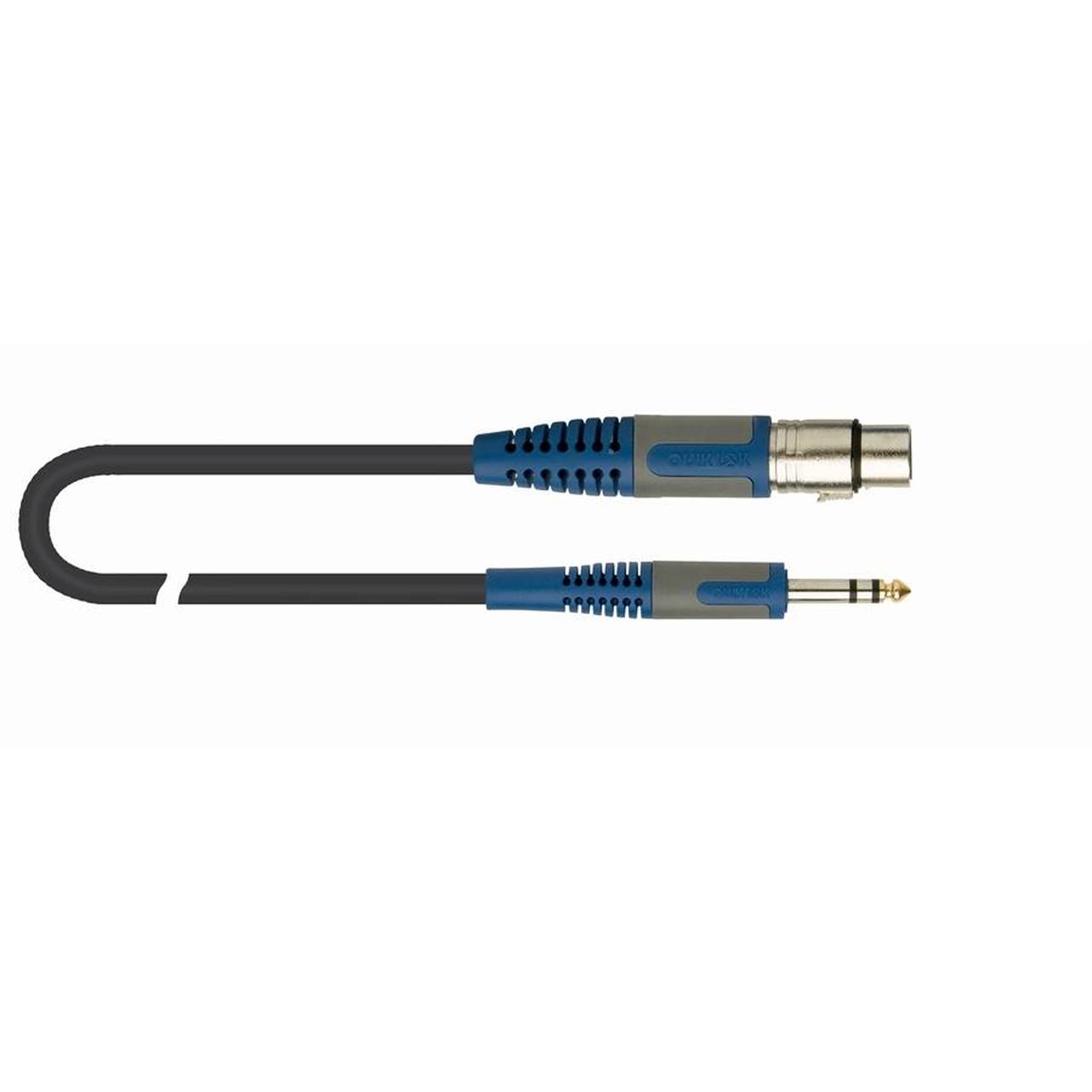 Quiklok Rocksolid Mic Cable XLR Female – 6.3 Stereo Jack – 5m
