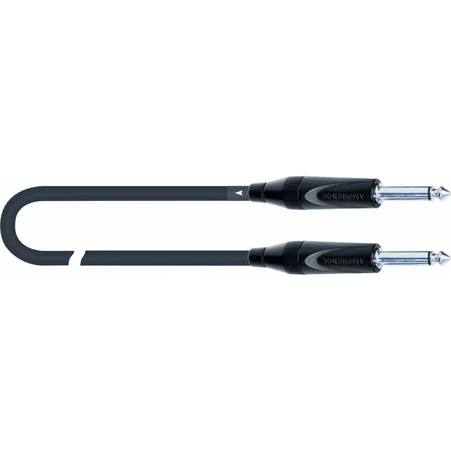 Quiklok Instrument Cable 5m Male 6.3 Jack – Male 6.3 Jack Black — view 1