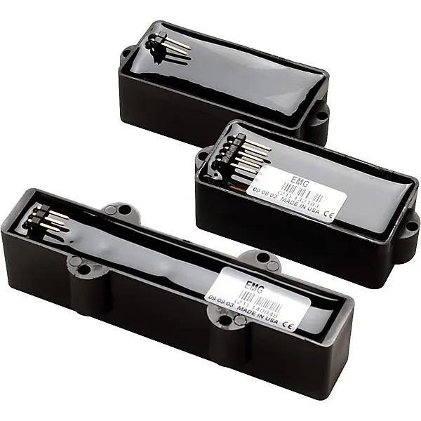 EMG PJ Set Active Ceramic PJ Bass Pickup Set – Black — view 2