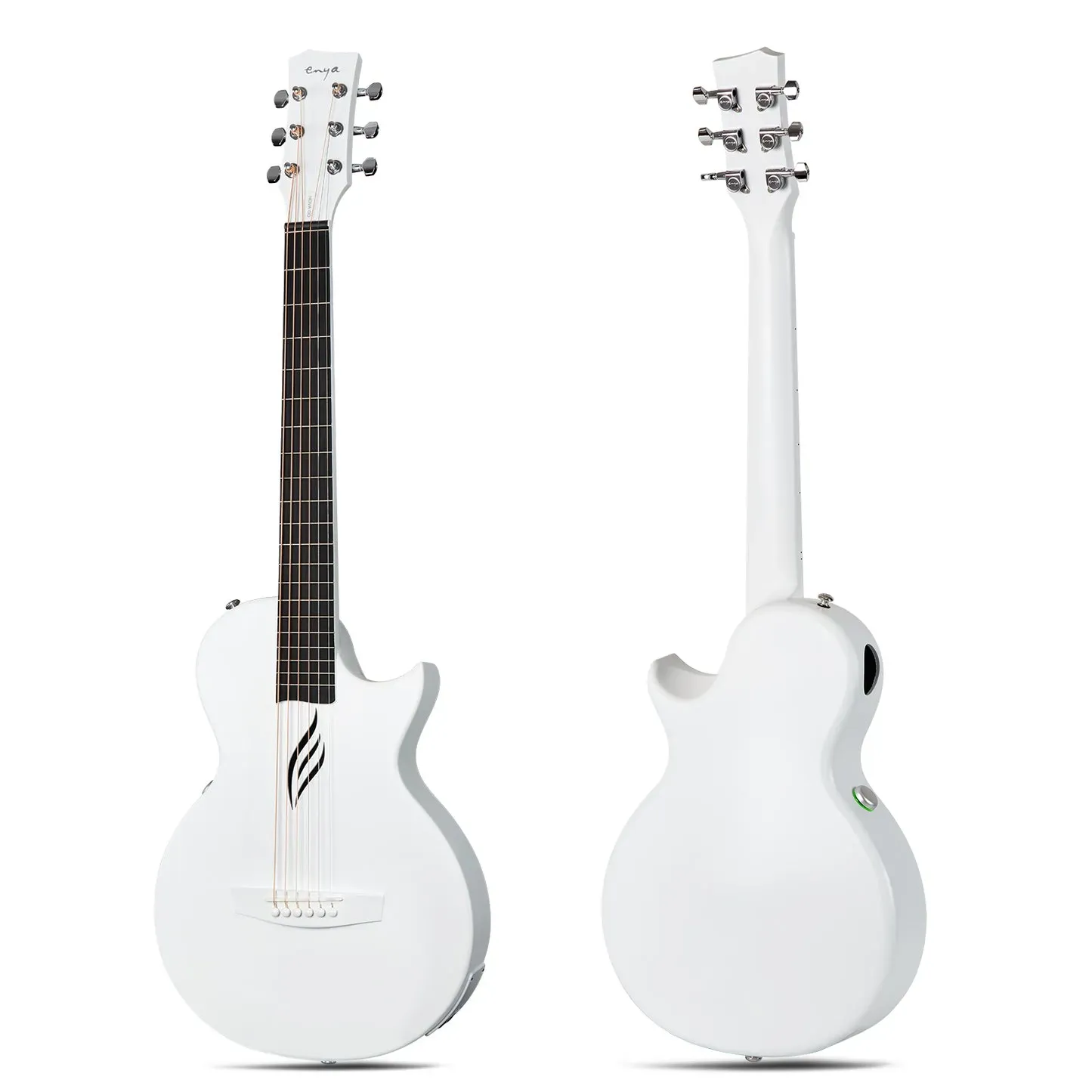 Enya Nova Go SP1 Carbon Fibre Electro-Acoustic Guitar - White — view 3