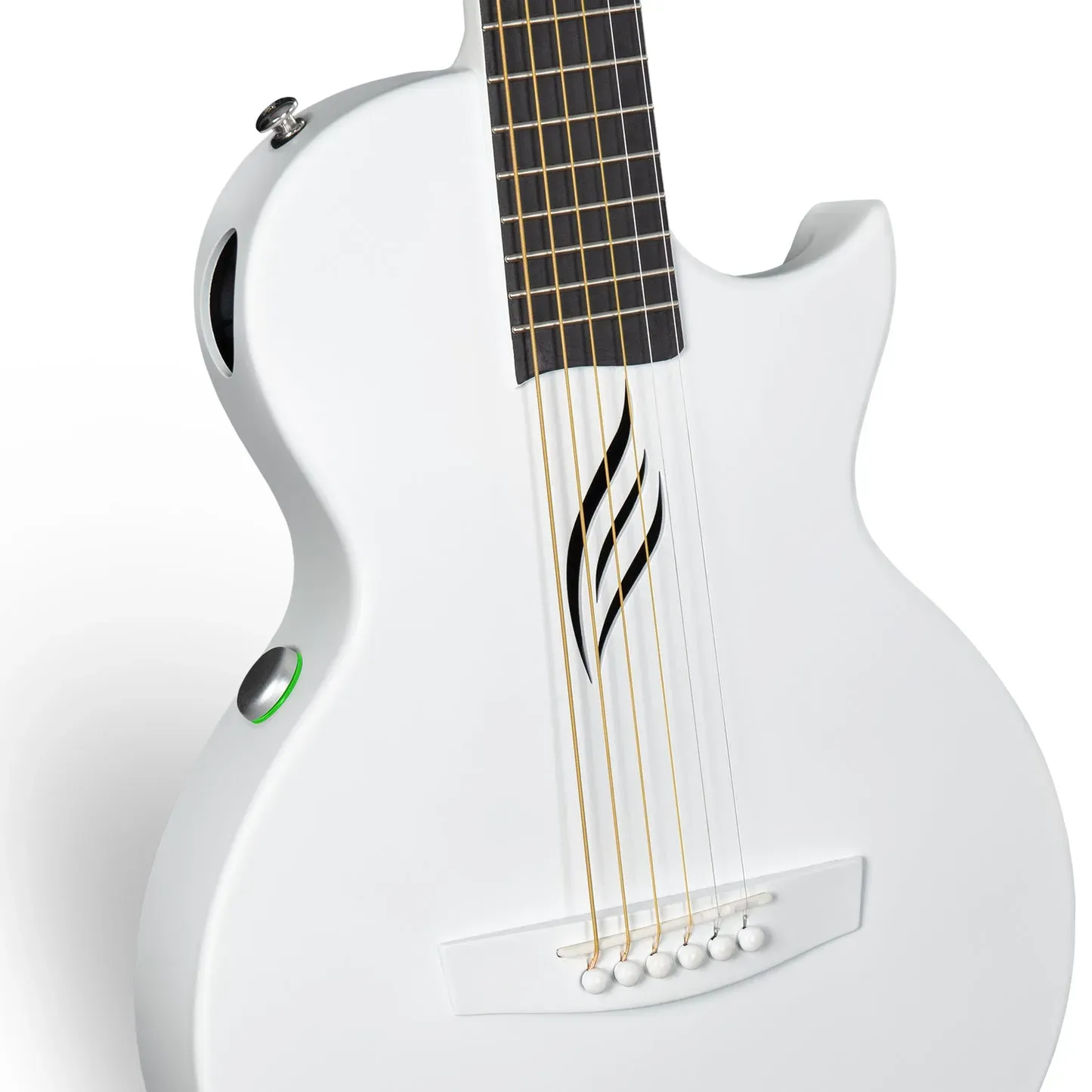 Enya Nova Go SP1 Carbon Fibre Electro-Acoustic Guitar - White — view 4