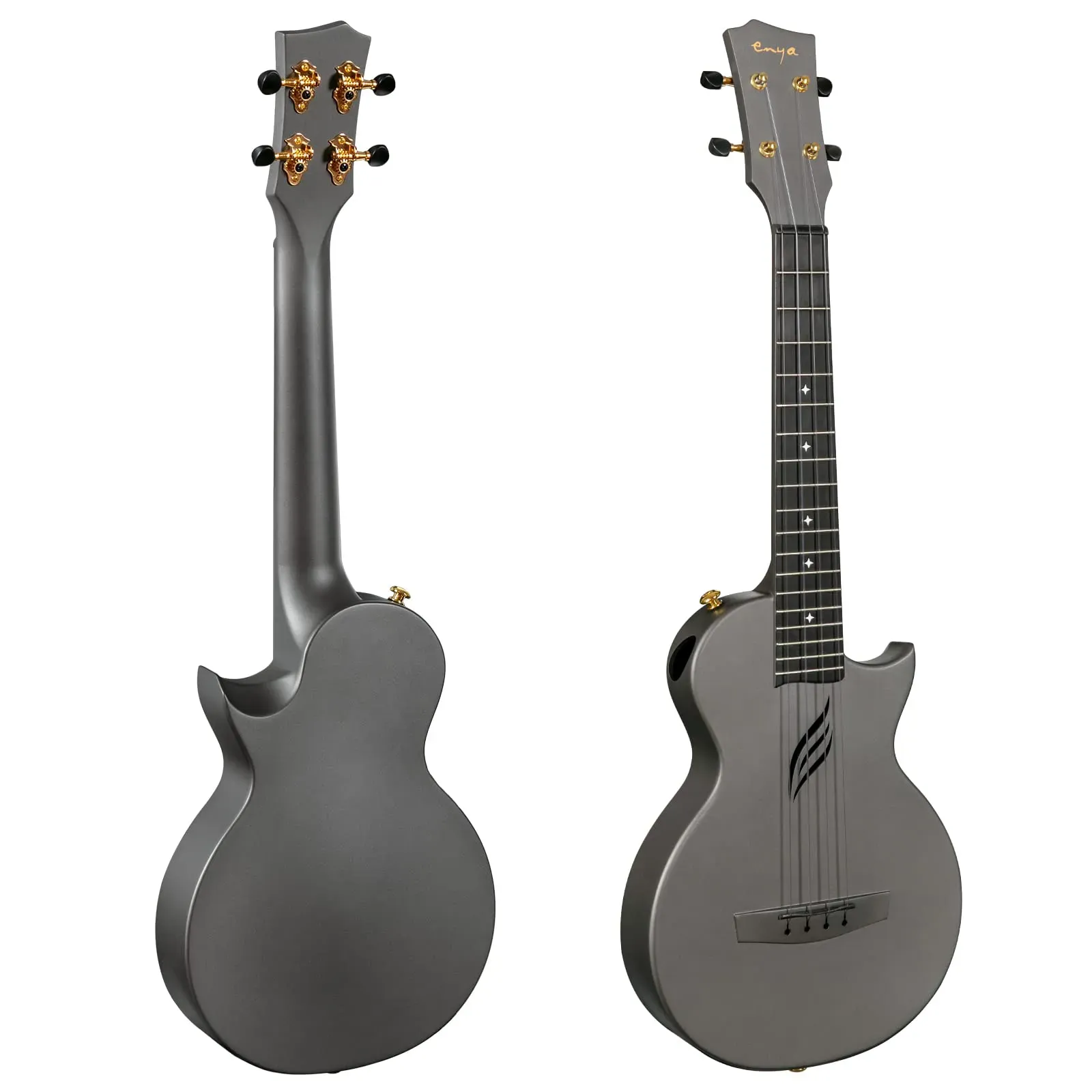 Enya Nova UE Pro Black Electro Tenor Ukulele — view 3