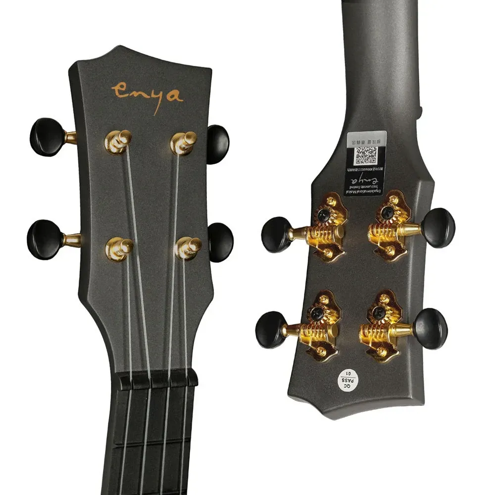 Enya Nova UE Pro Black Electro Tenor Ukulele — view 5