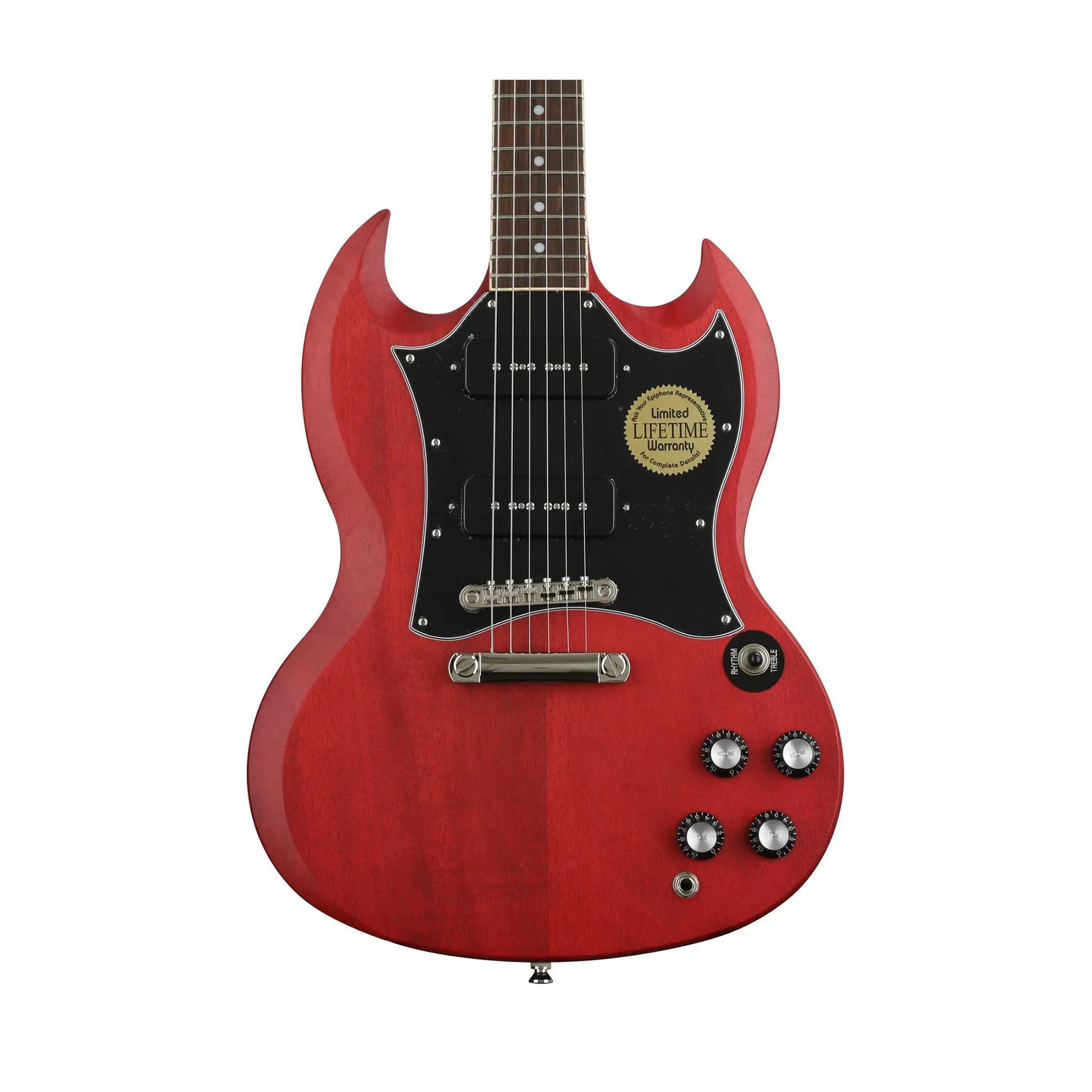 Epiphone SG Classic Worn P-90s Electric Guitar - Worn Cherry — view 1