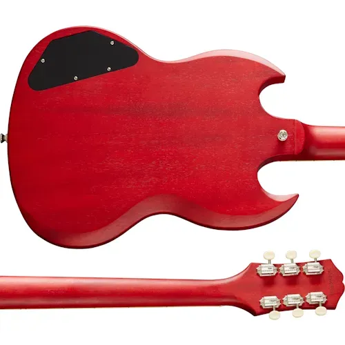 Epiphone SG Classic Worn P-90s Electric Guitar - Worn Cherry — view 3