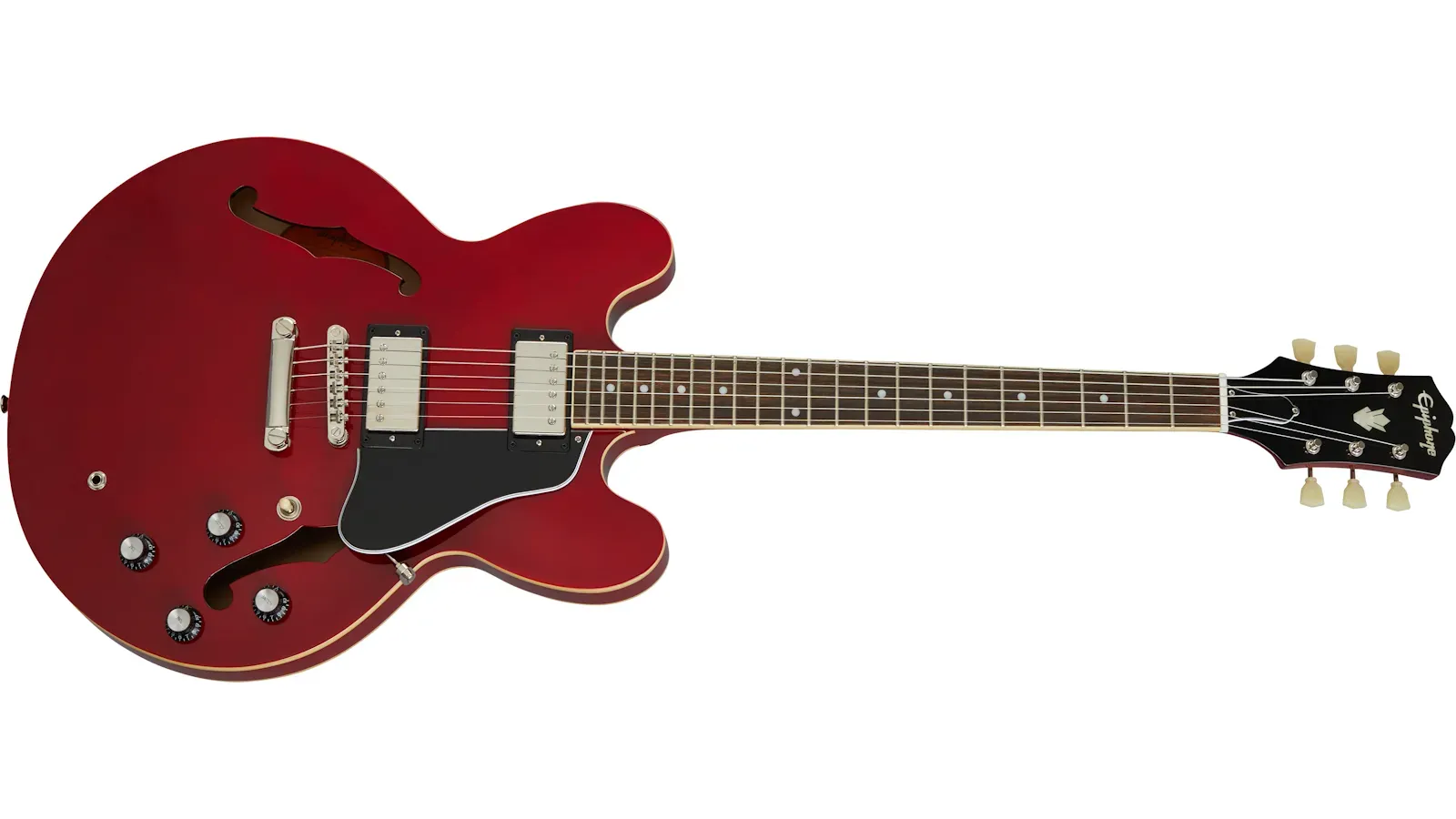 Epiphone ES-335 Semi-hollowbody Electric Guitar - Cherry — view 3