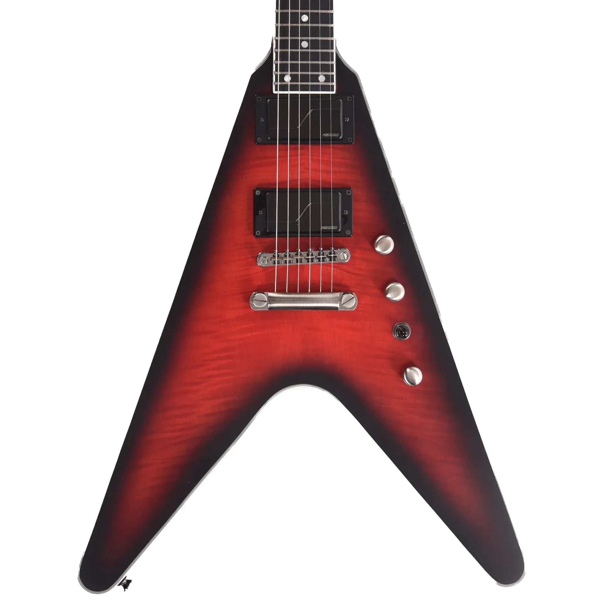 Epiphone Dave Mustaine Flying V Prophecy Electric Guitar – Aged Dark Red Burst