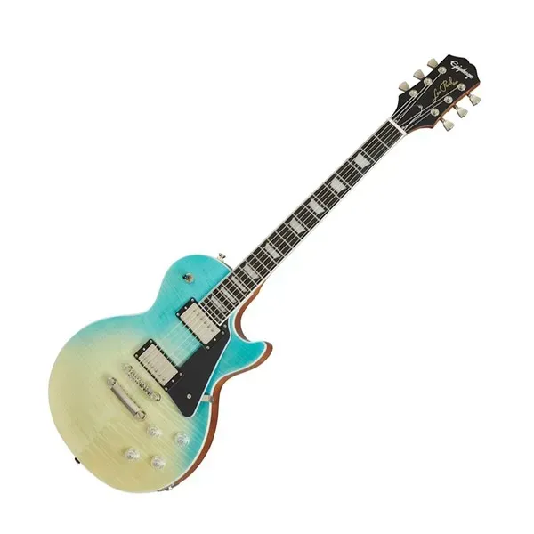 Epiphone Les Paul Modern Figured Guitar - Caribbean Blue Fade — view 2
