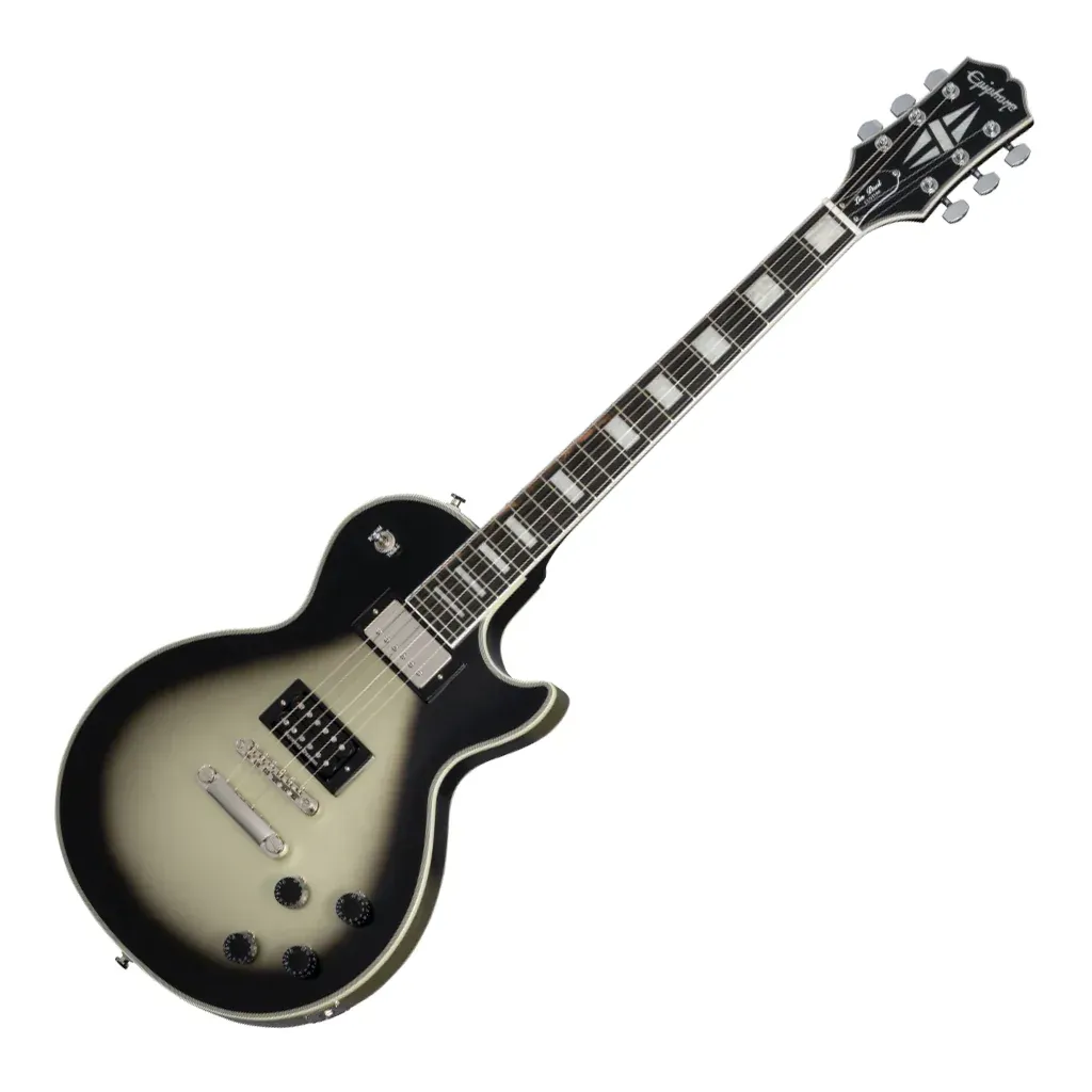 Epiphone Adam Jones Les Paul Custom Art - Ernst Fuchs Anti-Laokoon 1965 Electric Guitar in Silverburst — view 2