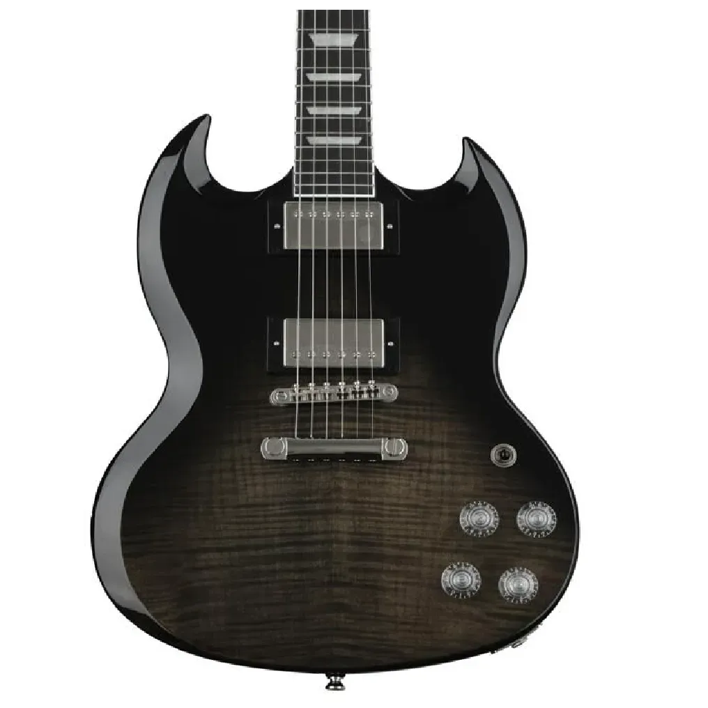 Epiphone SG Modern Figured Electric Guitar - Trans Black Fade — view 1
