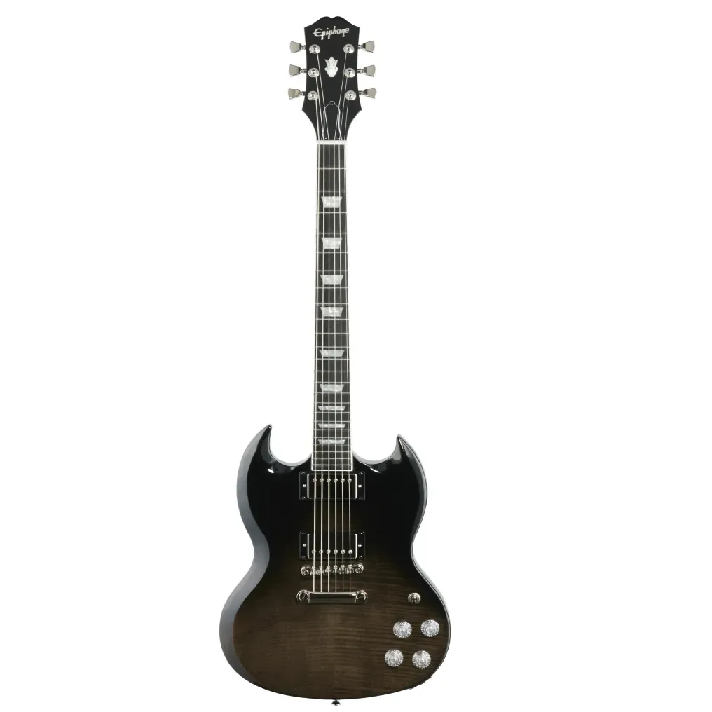 Epiphone SG Modern Figured Electric Guitar - Trans Black Fade — view 2