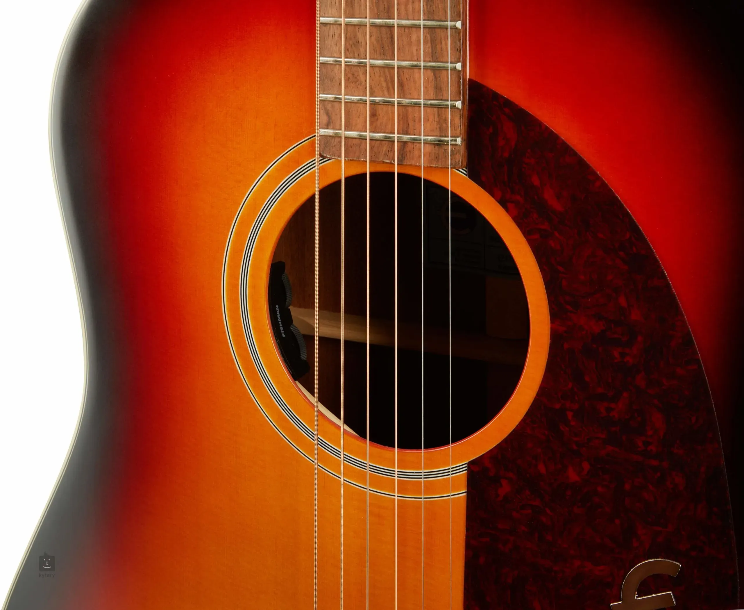 Epiphone Masterbilt Texan Acoustic-Electric Guitar - Faded Cherry Aged Gloss — view 4