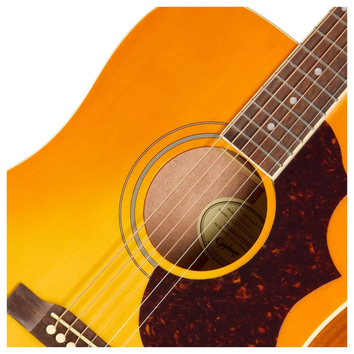 Epiphone Hummingbird Tribute Acoustic Guitar – Heritage Sunburst — view 3