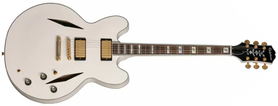 Epiphone Emily Wolfe - White Wolfe - Sheraton Semi-Hollow Guitar — view 2