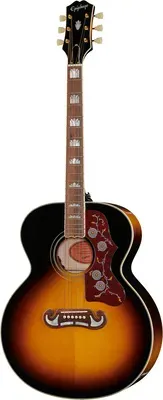 Epiphone J-200 Acoustic-electric Guitar - Aged Vintage Sunburst Gloss — view 2