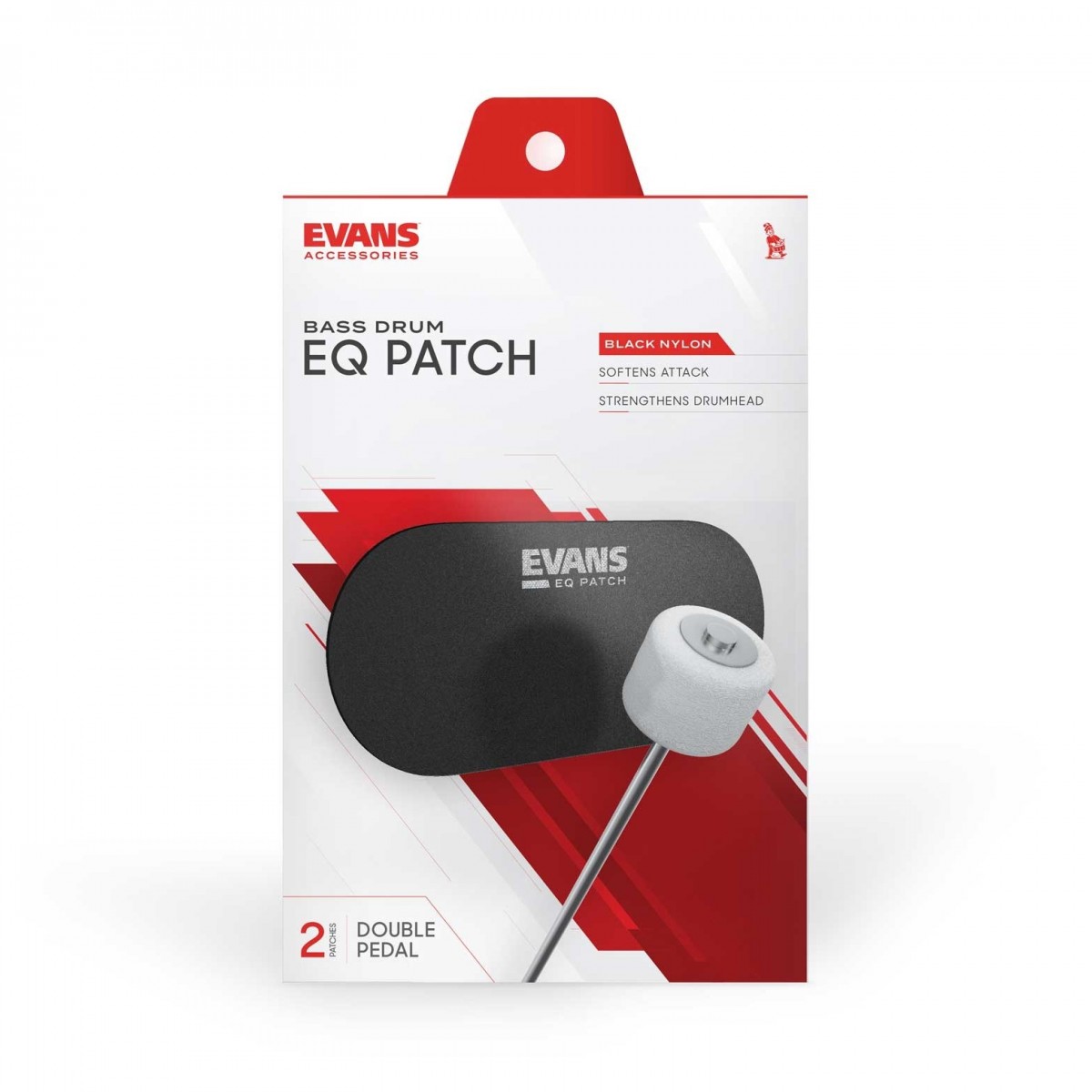 Evans PB2 Double Bass Drum Patch (pair) EQPB2- Black Nylon — view 2