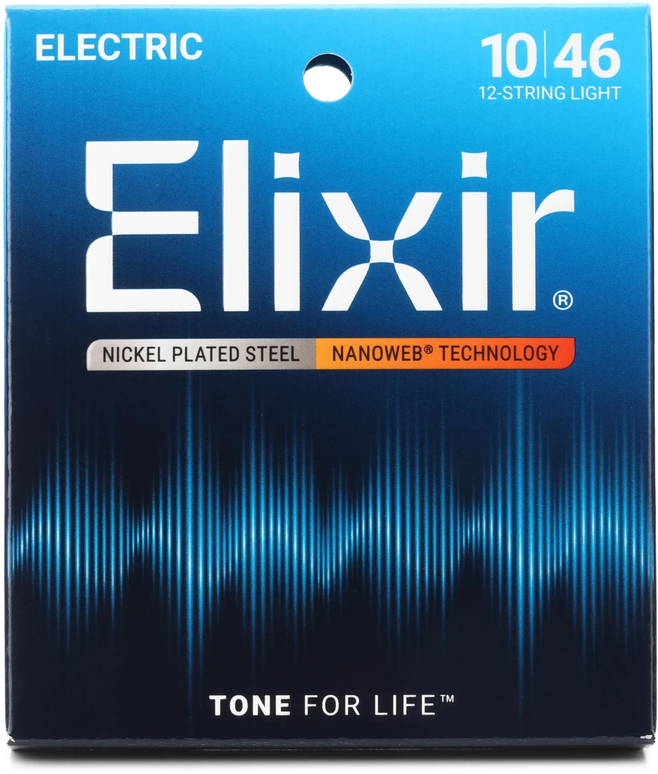 Elixir Strings 12450 Nanoweb Electric Guitar Strings – .010-.046 Light 12-string — view 1