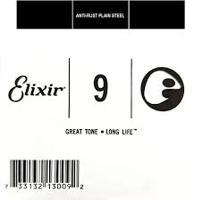 Elixir 13009 Plain Steel Single Guitar String – .009 Gauge