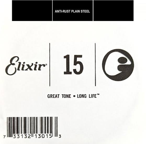 Elixir 13015 Steel .015 Single Guitar String