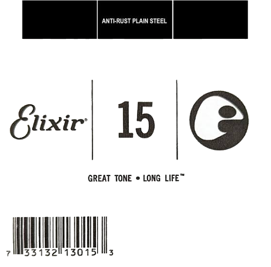 Elixir 13015 Steel .015 Single Guitar String