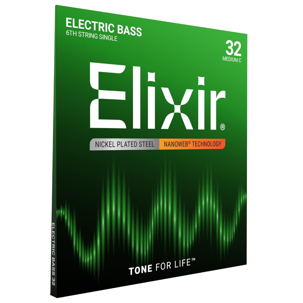Elixir Nanoweb Single 6th String for Bass Guitar – (0.32)