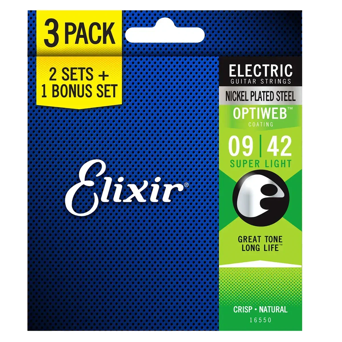 Elixir 16550 Optiweb Electric Super Light 0.09-0.42 3-Pack