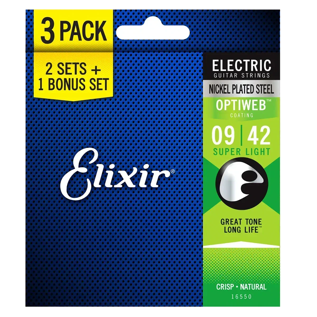 Elixir 16550 Optiweb Electric Super Light 0.09-0.42 3-Pack