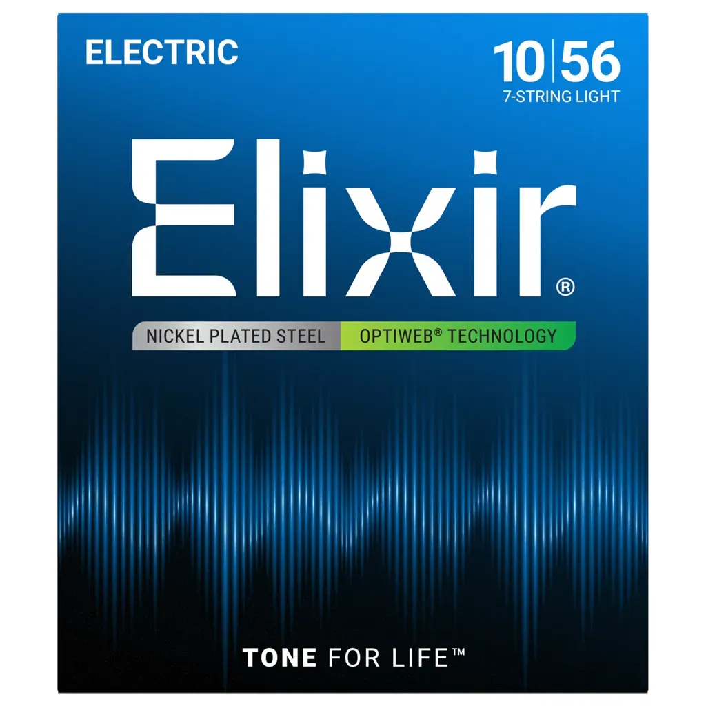 Elixir Nanoweb Electric Guitar Strings - .010-.056 Light 7-string