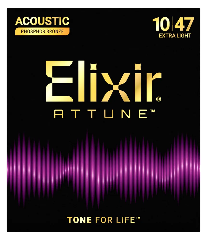 Elixir ATTUNE Phosphor Bronze Acoustic Guitar Strings – 10-47 — view 1