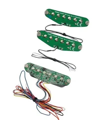 Fishman Fluence Single Width Pickups for Strat Set of 3 in Black — view 2