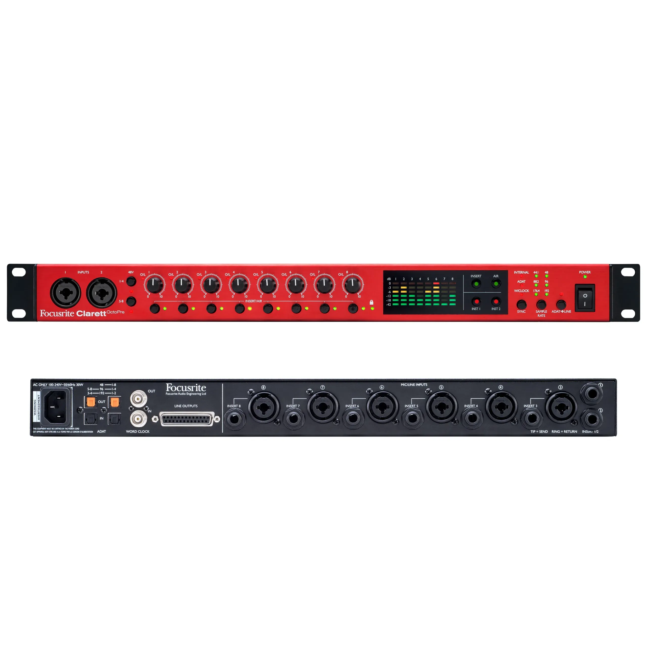 Focusrite Clarett+ OctoPre 8-channel ADAT Preamp — view 1