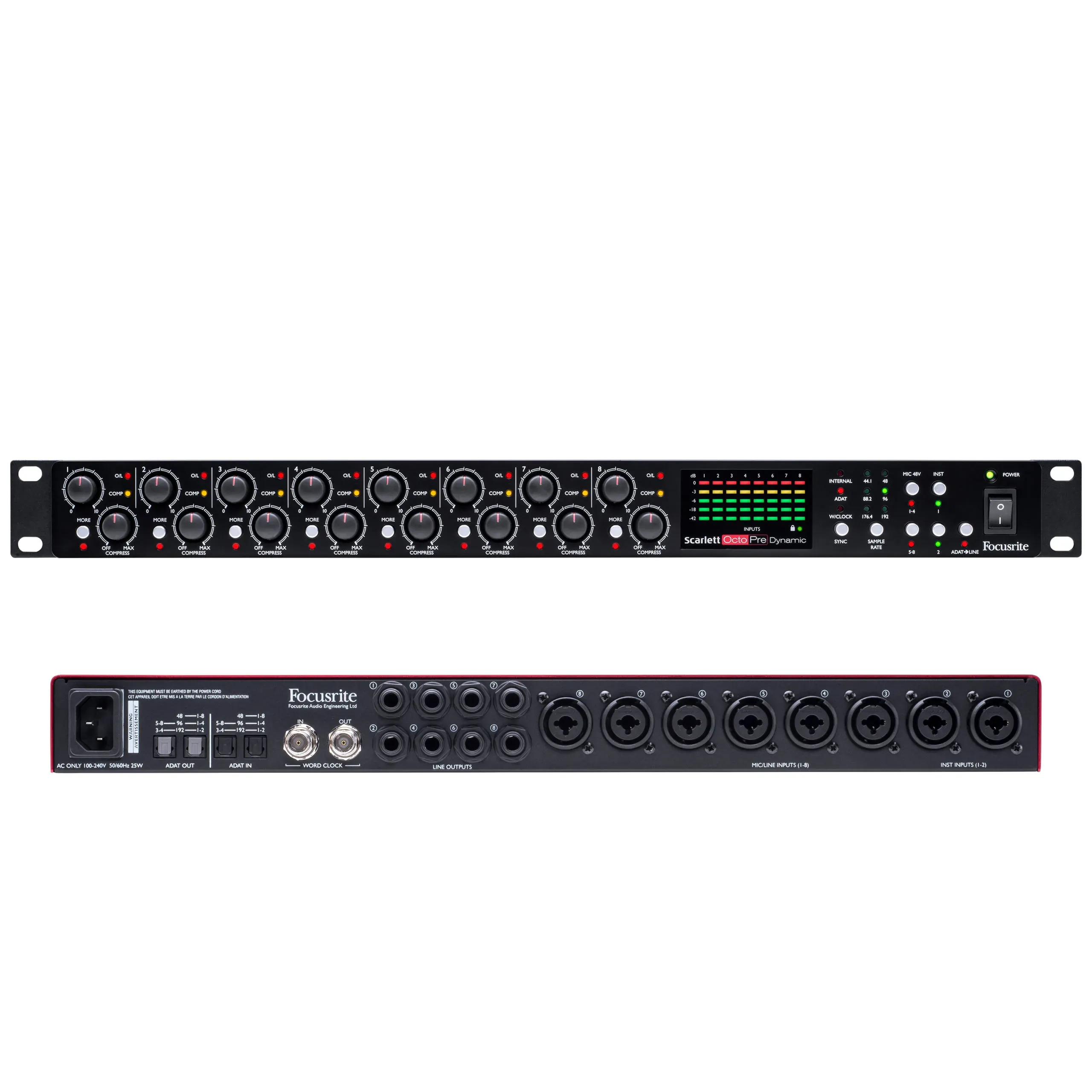Focusrite Scarlett OctoPre 8-channel Microphone Preamp — view 3