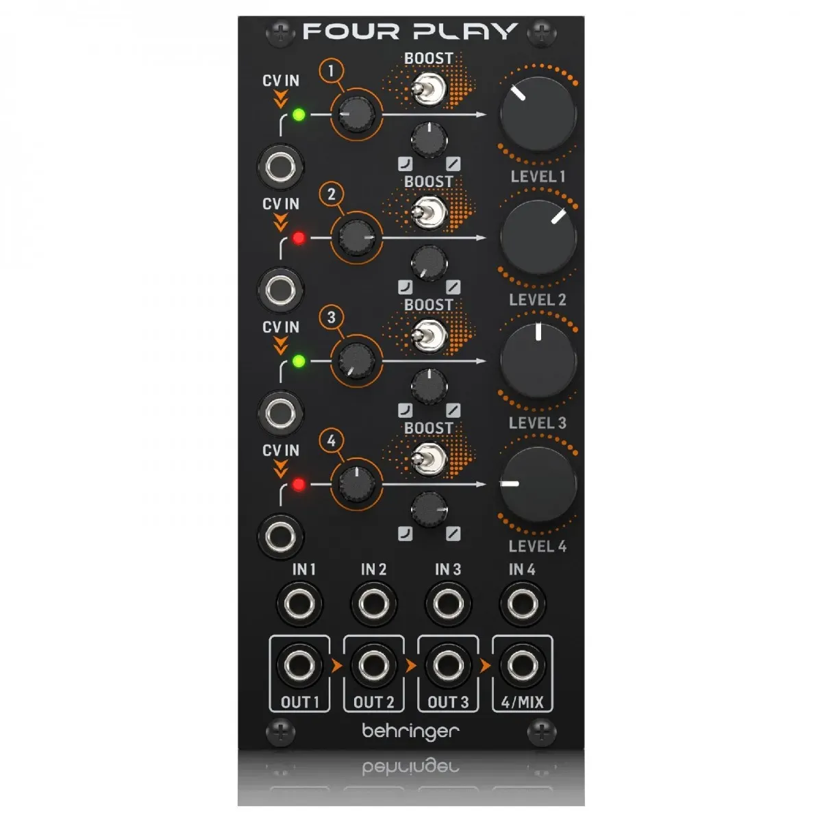 Behringer FOUR PLAY Quad Voltage Controlled Amplifiers & Mixer Module — view 2