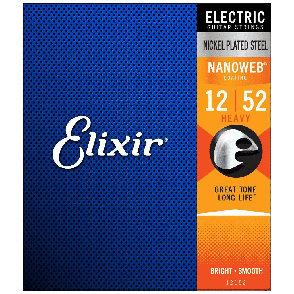 Elixir Nanoweb Heavy Electric Guitar Strings – (12-52)