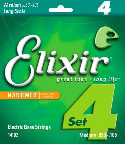 Elixir Nanoweb Medium Long Scale 50-105 4-String Bass Strings — view 1