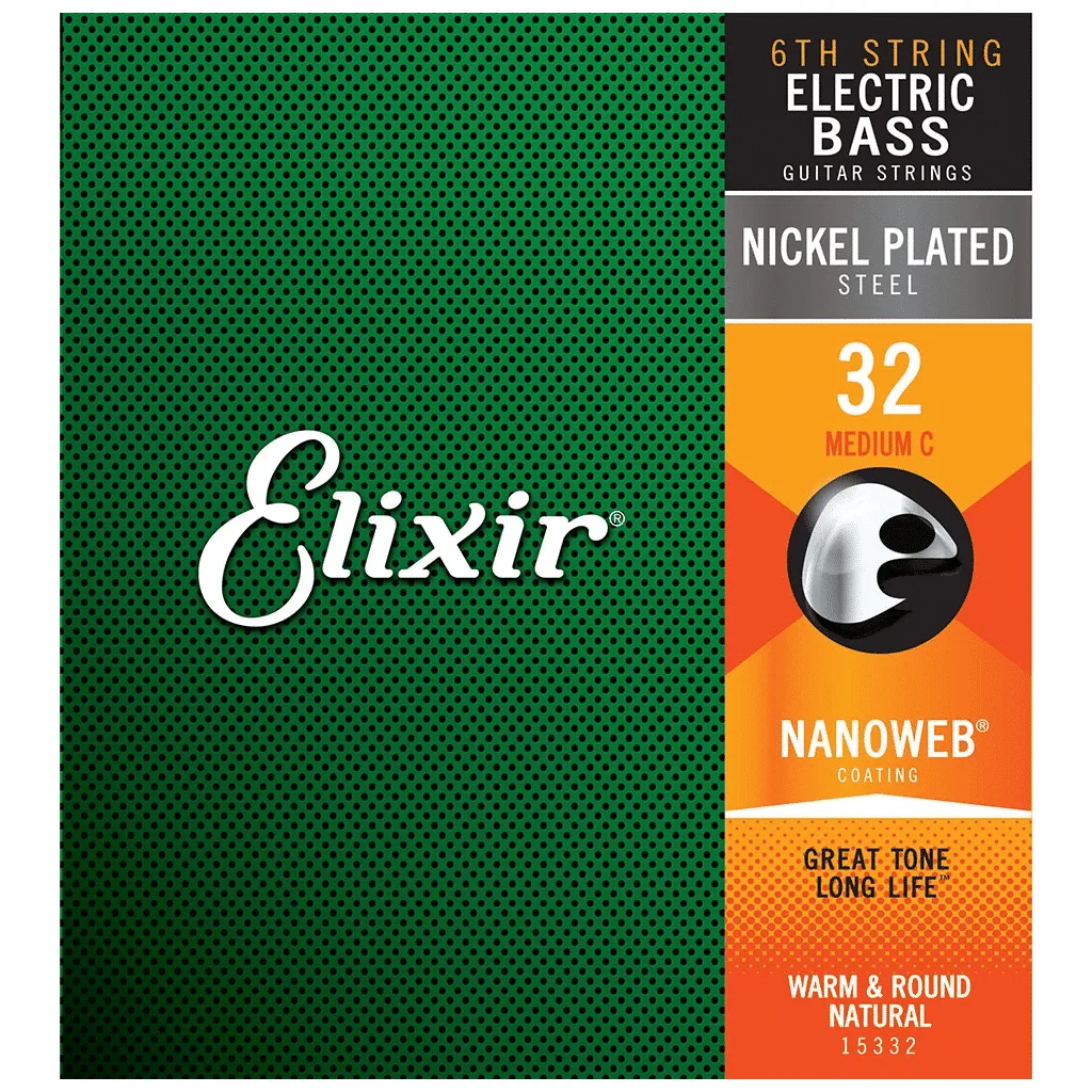 Elixir Nanoweb 6th String for Bass Guitar – (0.32) — view 1