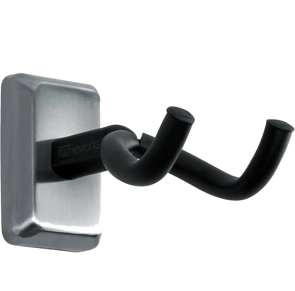 Gator Wall Mount Guitar Hanger – Satin Chrome — view 1
