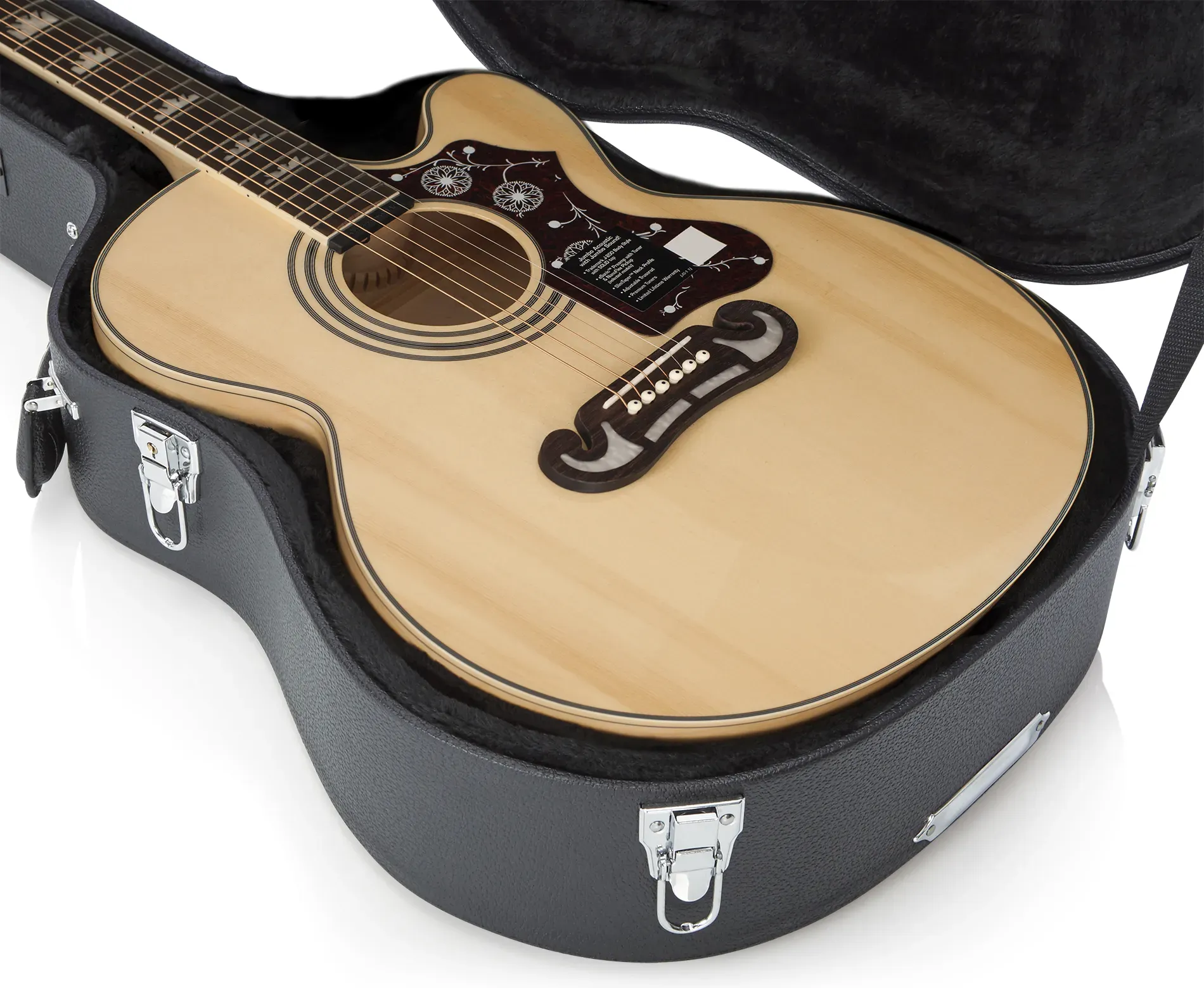 Gator Deluxe Wood Case - Jumbo Acoustic Guitar — view 3