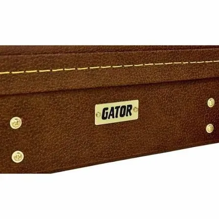 Gator Les Paul Guitar Deluxe Wood Case - Brown — view 4