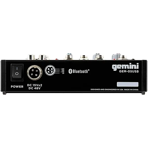 Gemini GEM-05USB 5 Channel USB mixer with Bluetooth — view 3