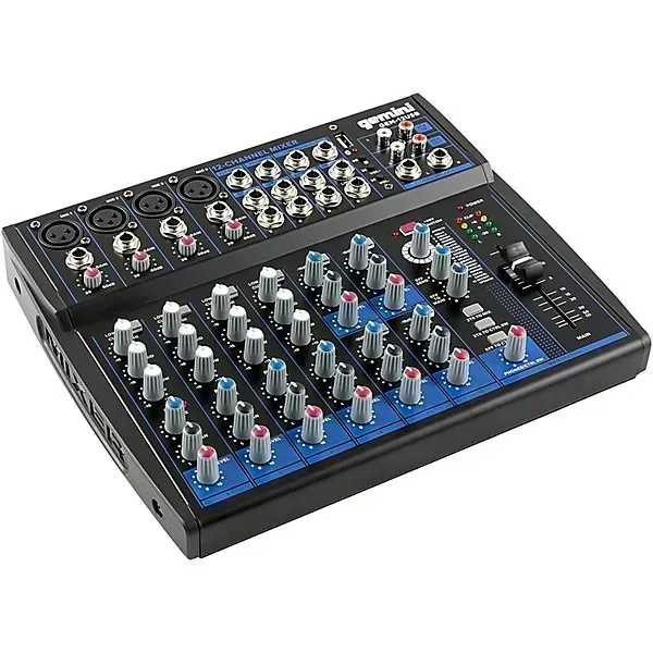 Gemini GEM-12USB 12-Channel USB Mixer for Podcasts With Bluetooth and Effects — view 2