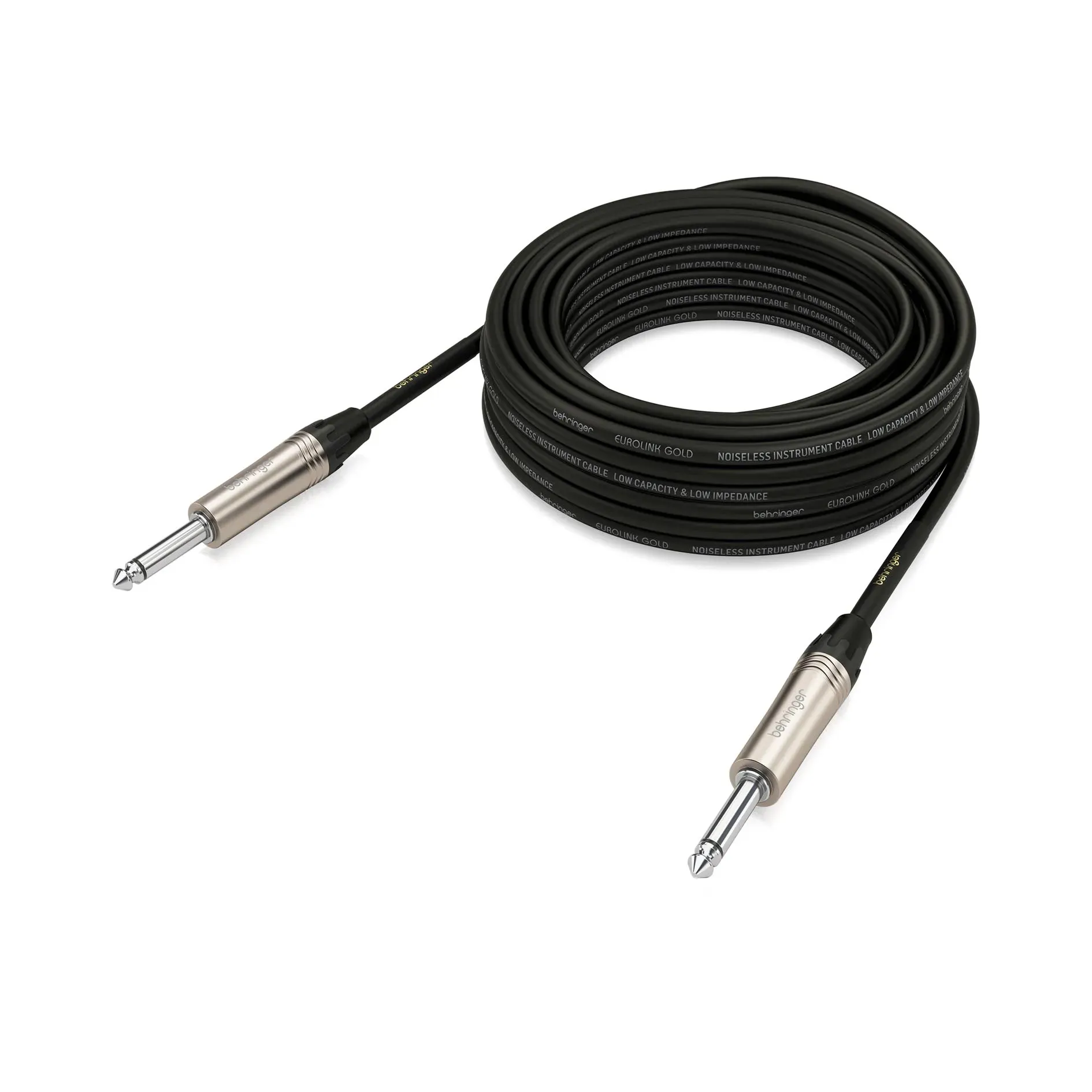 Behringer GIC1000 Gold Performance 10 m (32.8 ft) Instrument Cable with 1/4inch TS Connectors — view 1