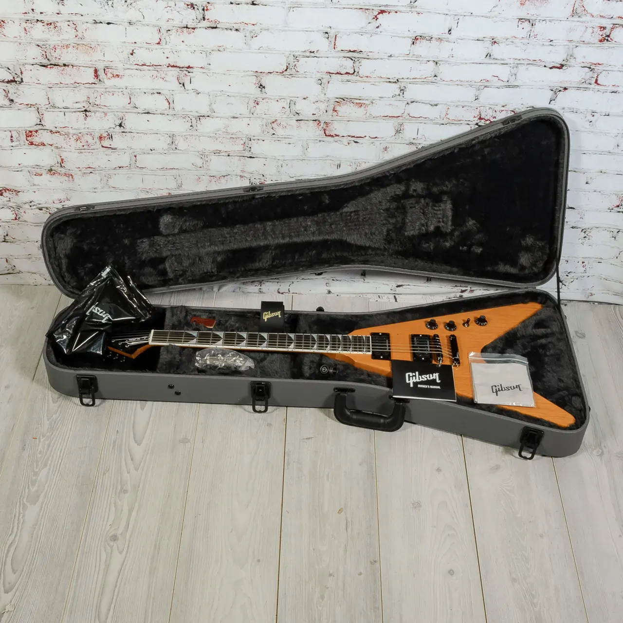 Gibson Dave Mustaine Flying V EXP Electric Guitar - Antique Natural — view 8