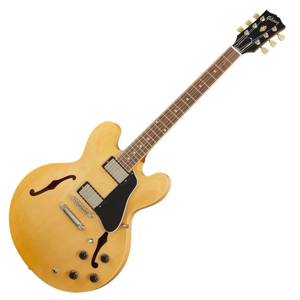 Gibson ES-335 Satin - Satin Vintage Natural Semi-hollowbody Electric Guitar — view 2