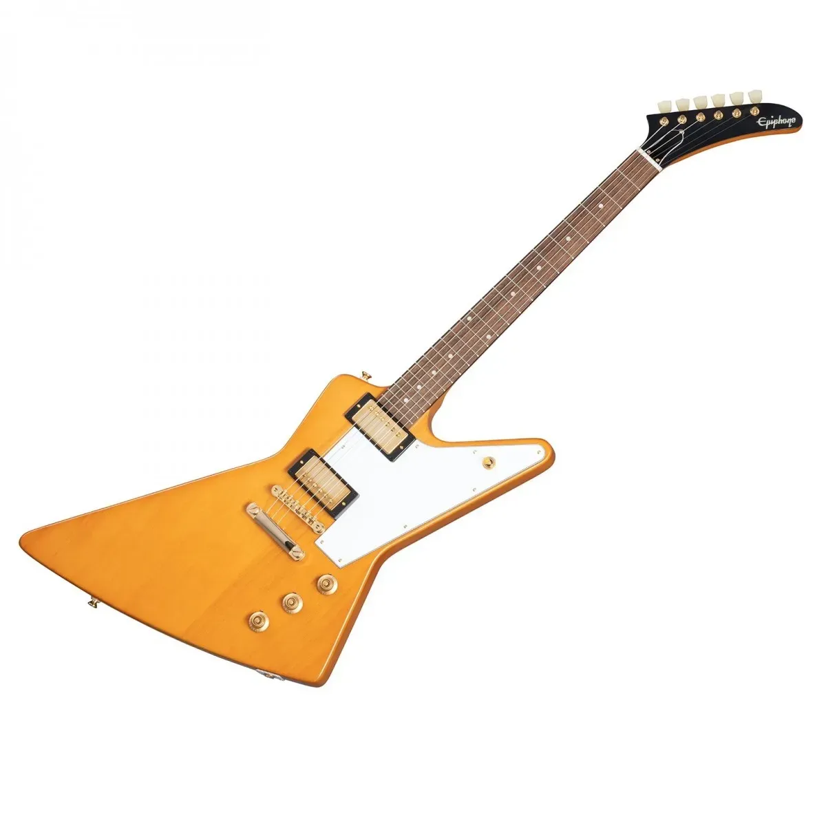 Epiphone 1958 Korina Explorer Outfit Electric Guitar - Aged Natural — view 2