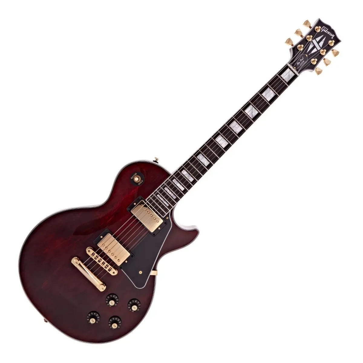 Gibson '70s Les Paul Custom Electric Guitar - Wine Red — view 2